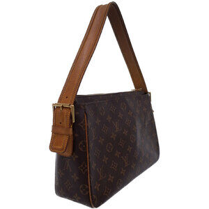 Louis Vuitton Brown Semi Cite Viva Bag Leather Monogram Shoulder